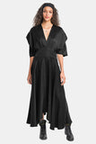 vegan silk drop shoulder dress