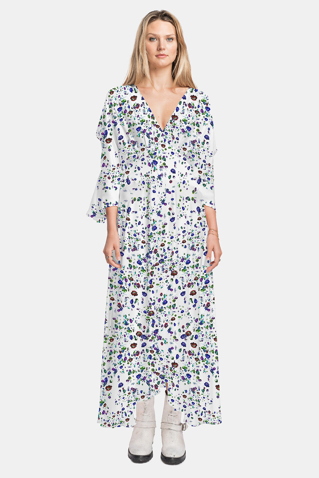 floral drop shoulder dress