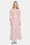 pink flowy dress