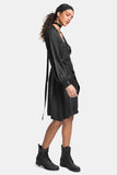 vegan silk wrap dress