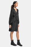 vegan silk wrap dress