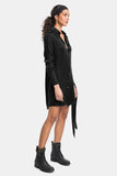 vegan silk shirt dress