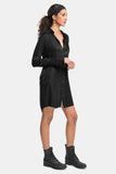 vegan silk shirt dress