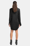 vegan silk shirt dress