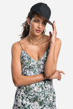 floral vegan silk mini dress