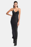 vegan silk maxi dress