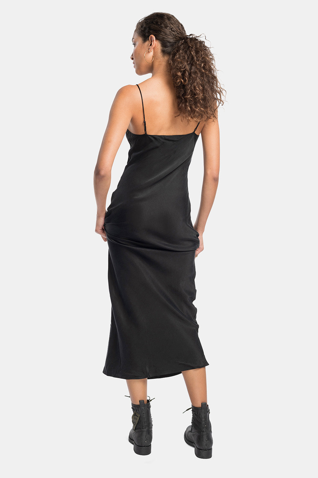 vegan silk maxi dress