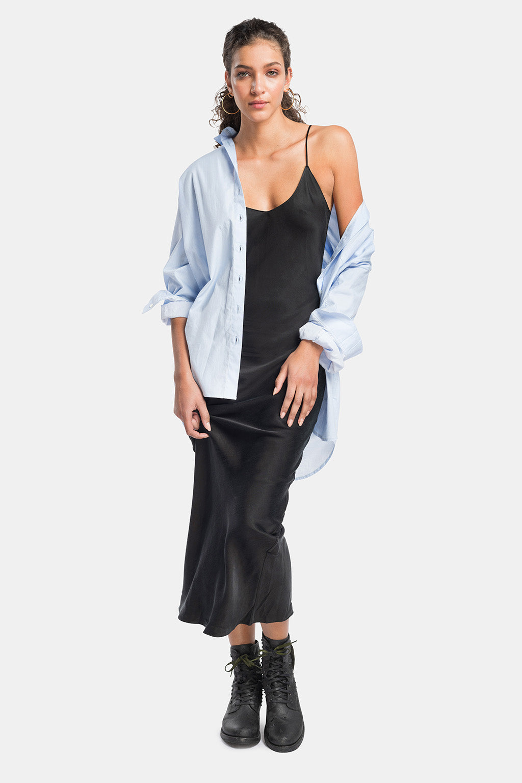vegan silk maxi dress