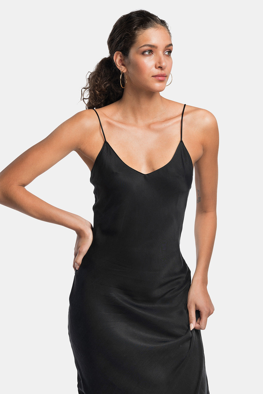 vegan silk maxi dress