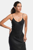 vegan silk maxi dress