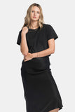 black slip skirt