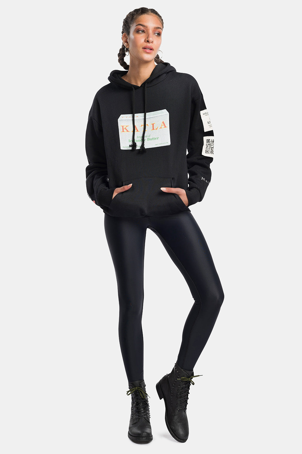 iconic black butter hoodie organic cotton
