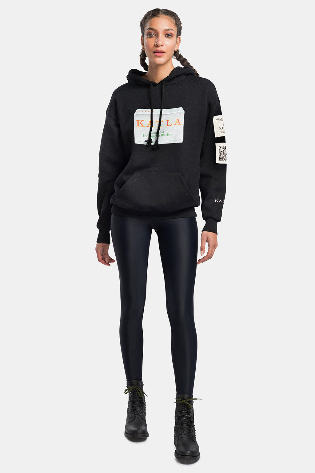 iconic black butter hoodie organic cotton