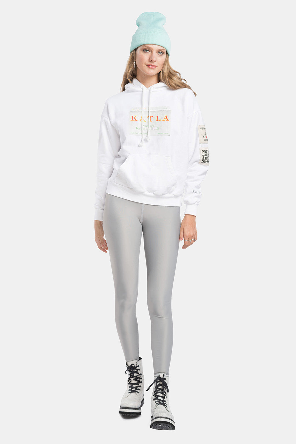 white organic cotton butter hoodie