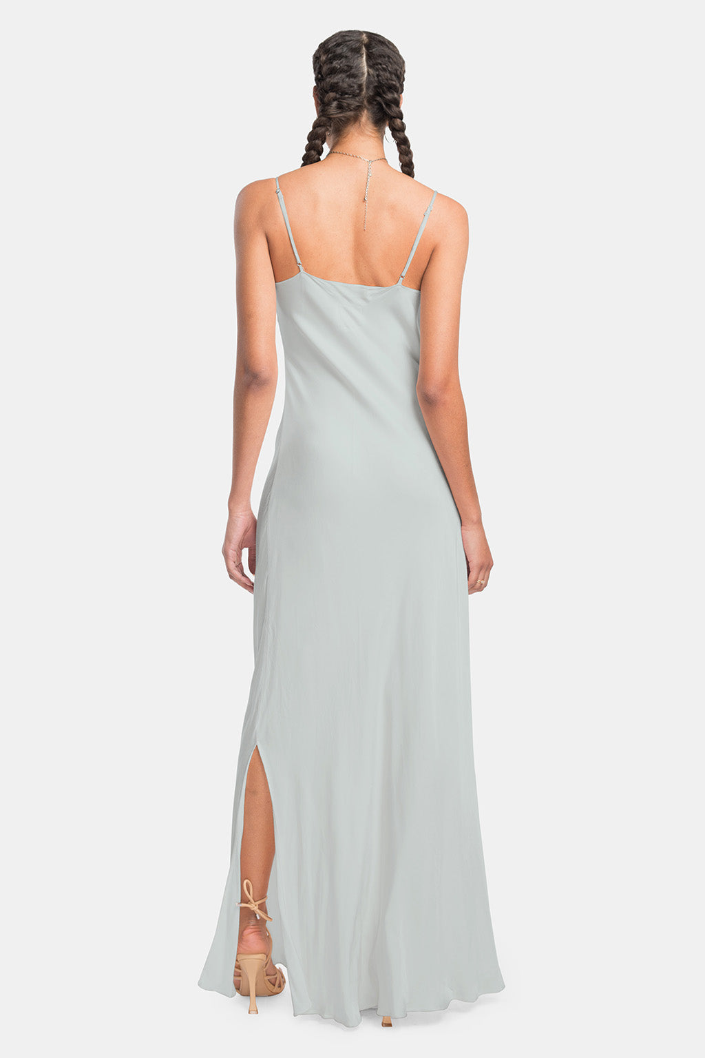 vegan silk slip dress