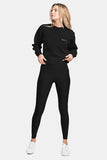 organic cotton black crop sweatshirt