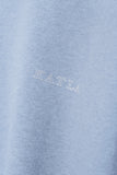 sustainable blue crop sweatshirt