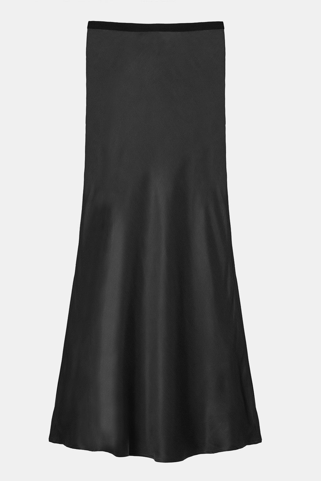 black slip skirt