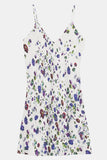 poppy floral vegan silk dress