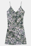 floral vegan silk mini dress