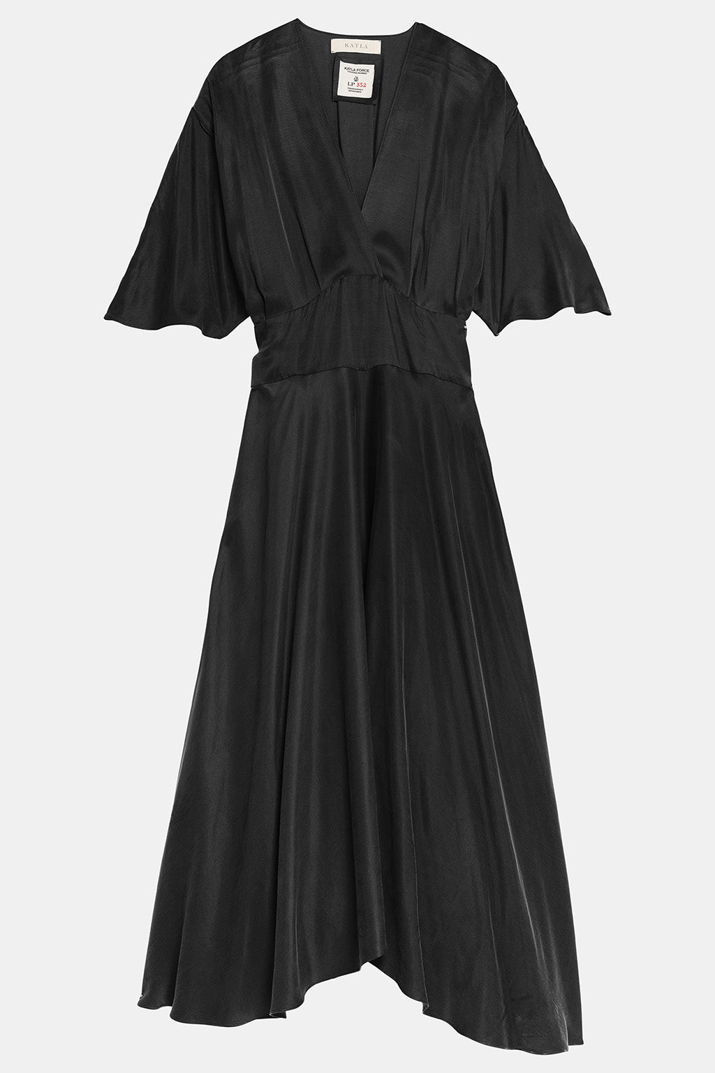 vegan silk drop shoulder dress