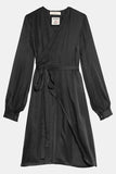 vegan silk wrap dress