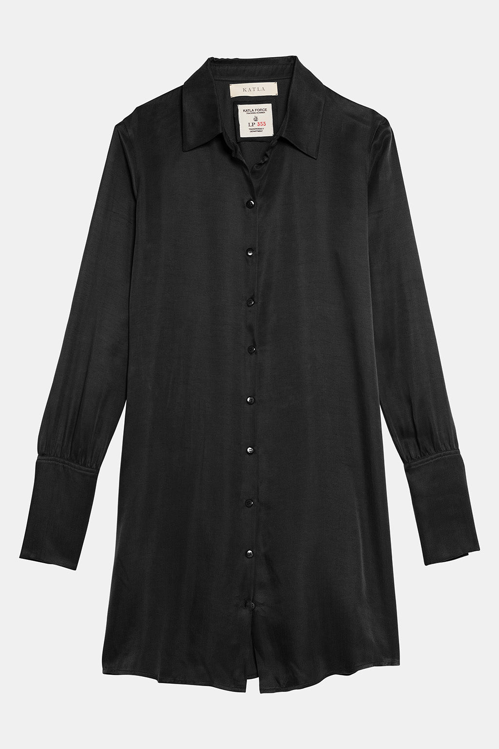 vegan silk shirt dress