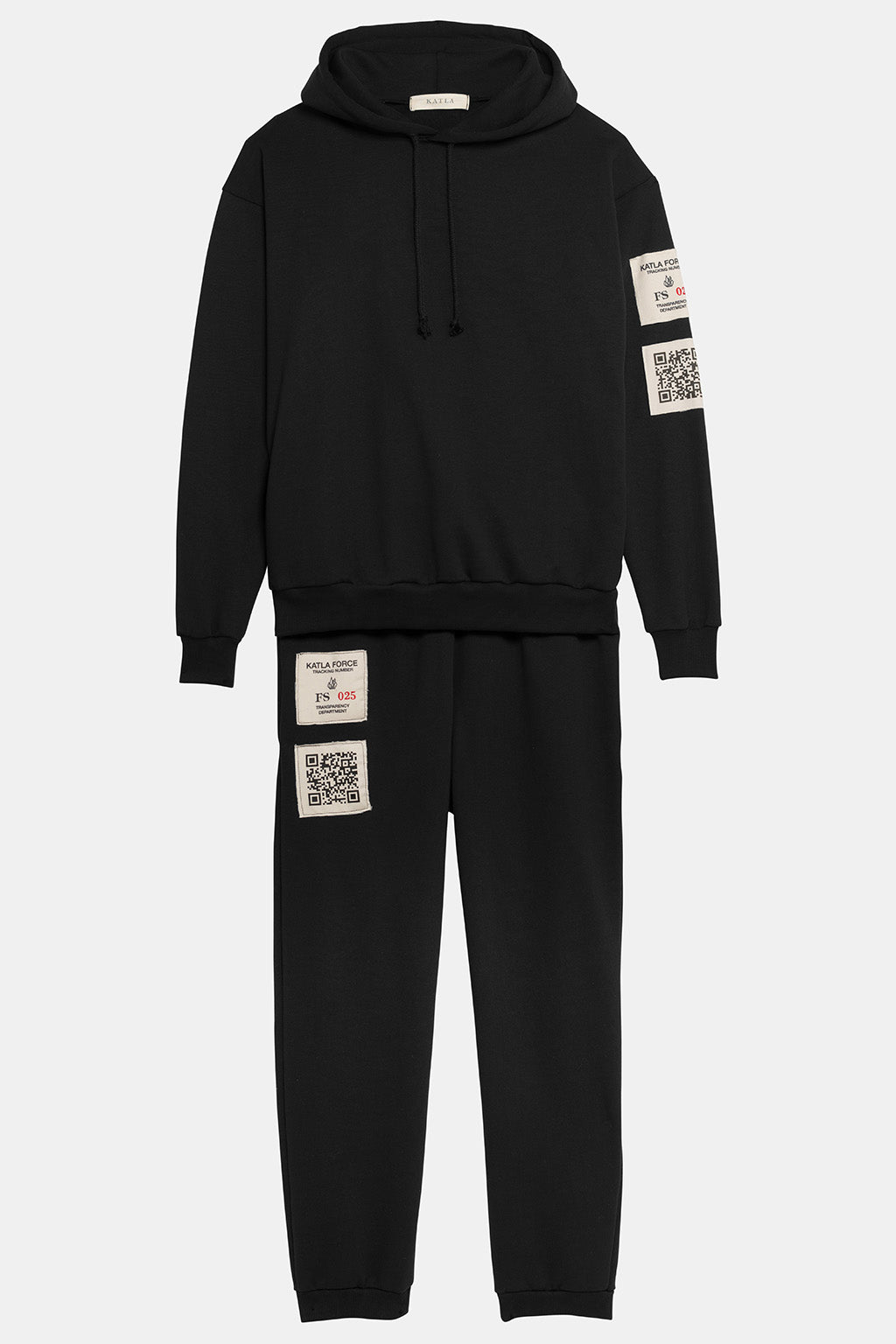 sustainable sweatsuit in black