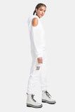 cut out white cotton hoodie