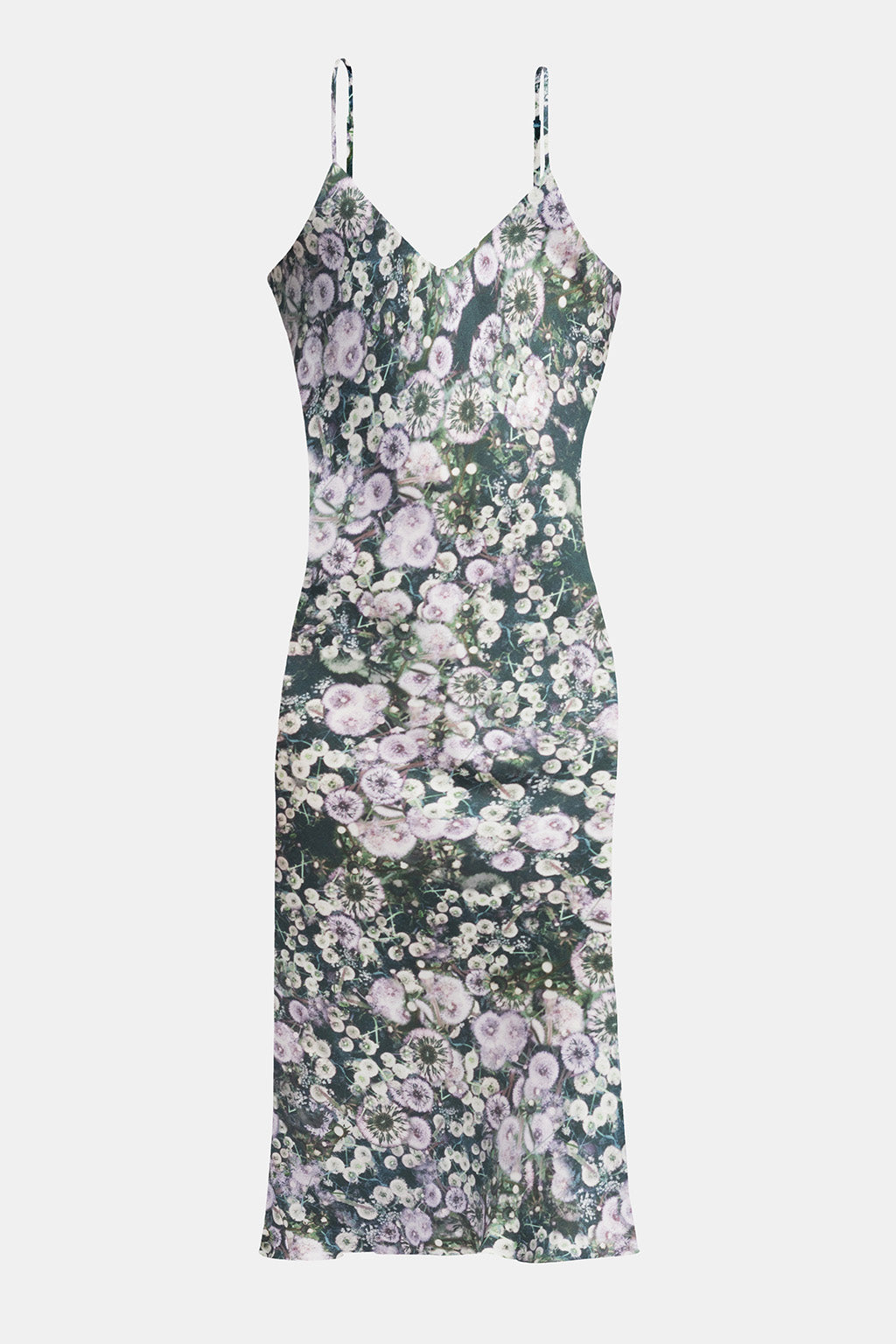 floral vegan silk dress