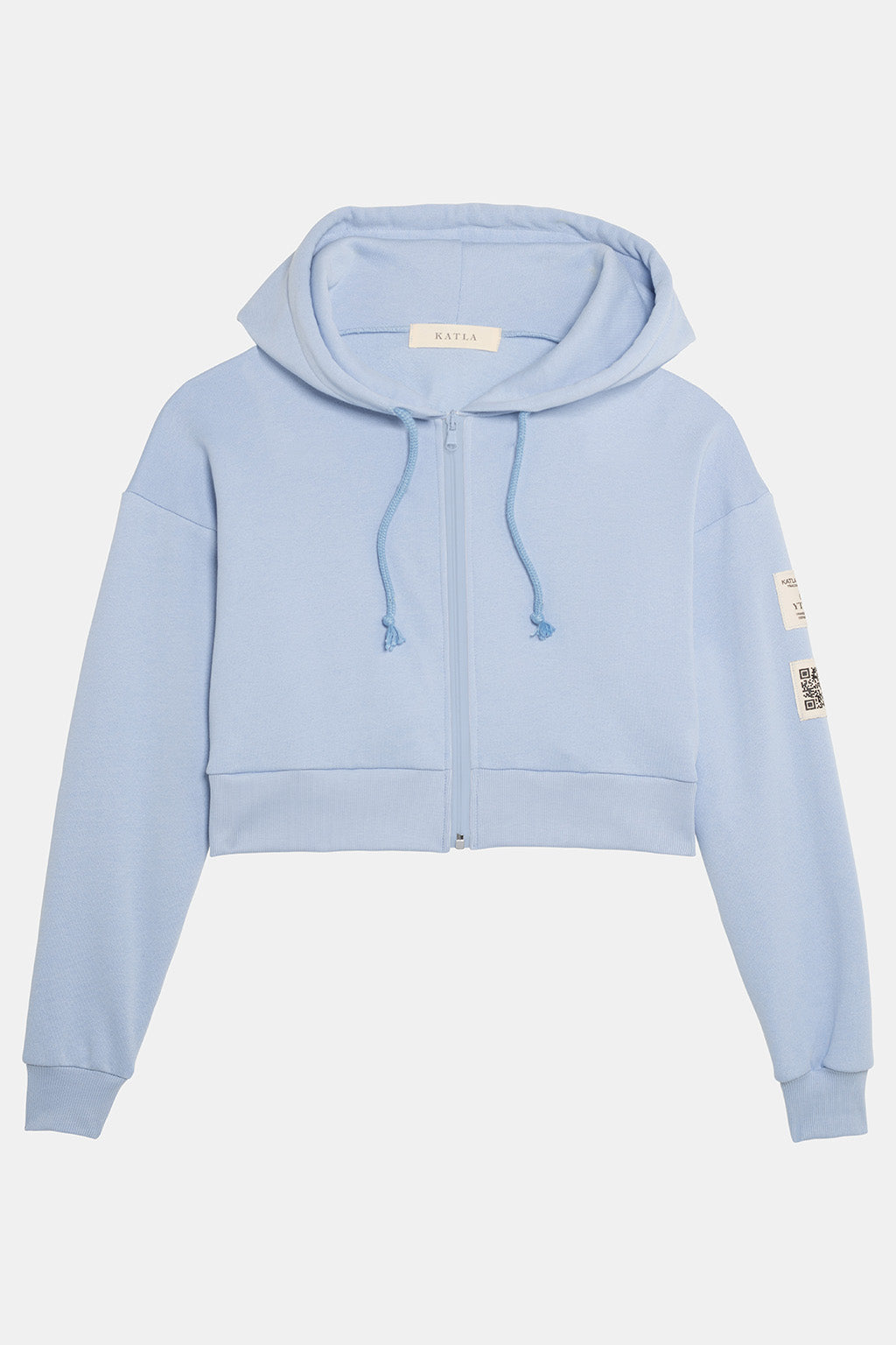 Cropped light blue discount hoodie